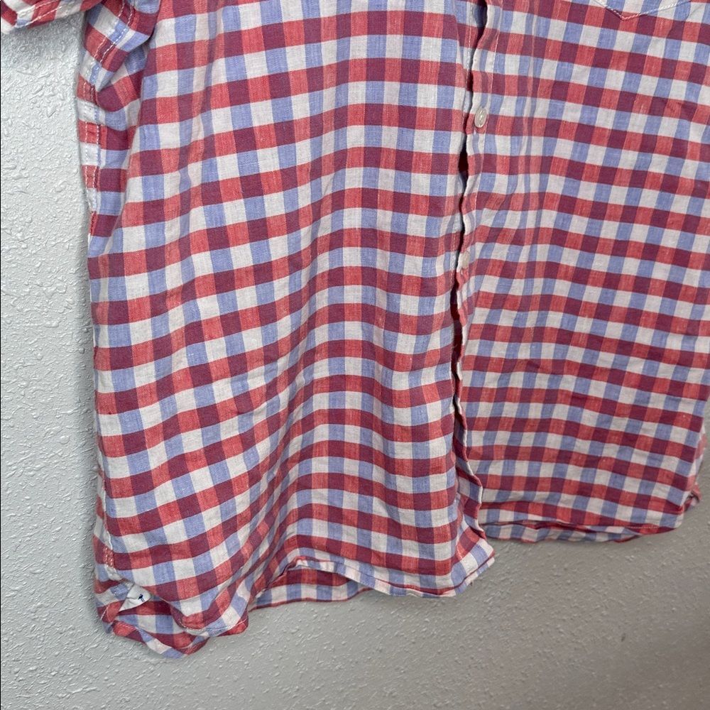 Tommy Bahama Men's Linen Blend Checkered Button Front Shirt Size Large - Picture 5 of 7